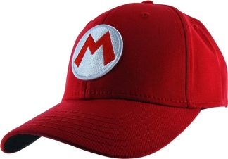 Super Mario Mario M Logo Red Flex Fit Hat