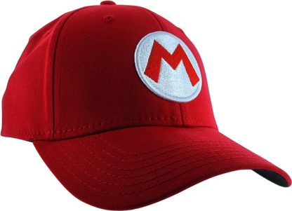 Super Mario Mario M Logo Red Flex Fit Hat - Image 2