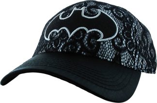 Batman Logo Black Mesh and Lace Snapback Hat