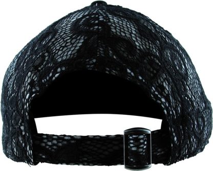 Batman Logo Black Mesh and Lace Snapback Hat - Image 3