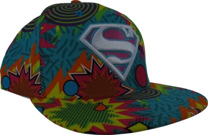 Superman Retro 1980s Colors Explosion Snapback Hat - Image 2