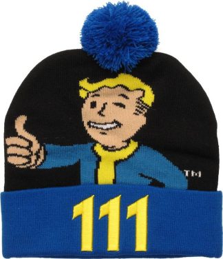 Fallout Vault Boy 111 Cuff Pom Beanie