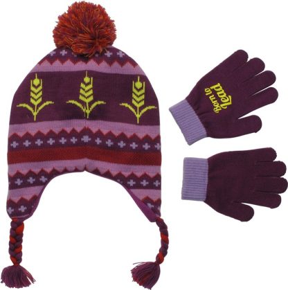 Frozen Anna Born to Lead Youth Beanie Gloves Set - Image 2