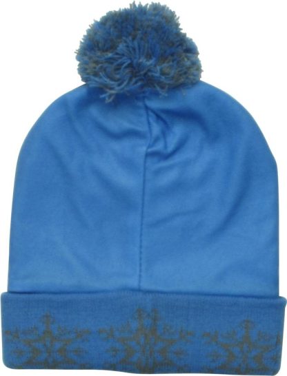 Frozen Elsa Hidden Truth Lt Blue Cuff Pom Beanie - Image 2