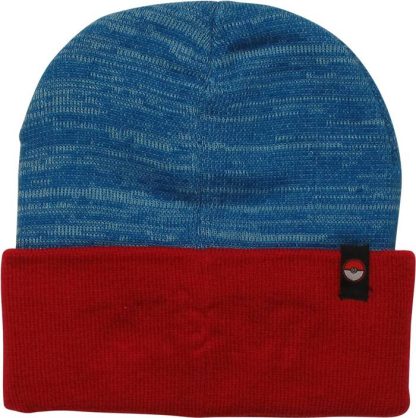 Pokemon Name Logo Blue Red Cuff Beanie - Image 2