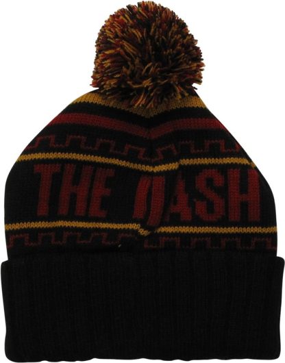 Flash Metal Logo Name Cuff Pom Beanie - Image 2