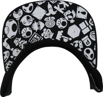 Mario Logo Embroidered Blk Snap Hat - Image 5