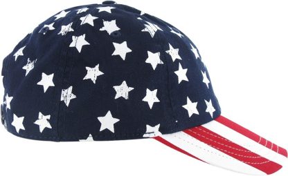 Flag Star Crown Stripe Bill Snapback Youth Hat - Image 4