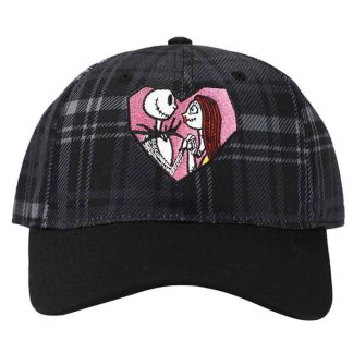 Nightmare Before Christmas Jack Sally Plaid Buckle Hat