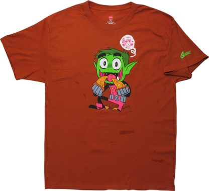 Teen Titans Beast Boy Pie T-Shirt - Image 2