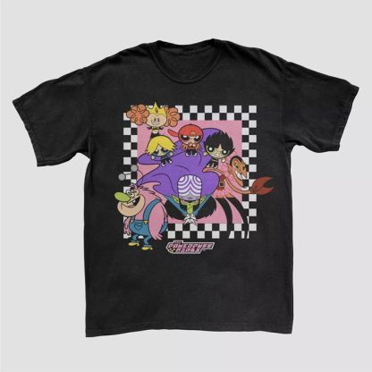 Powerpuff Girls Checker Panel T-Shirt