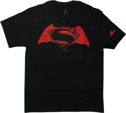 Bat V Sup Distressed Symbol T-Shirt - Image 2
