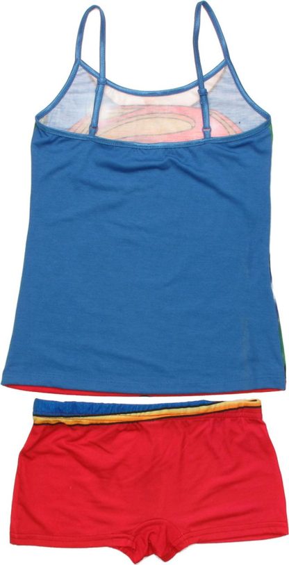 Supergirl Suit Cami and Shorts Junior Pajama Set - Image 3