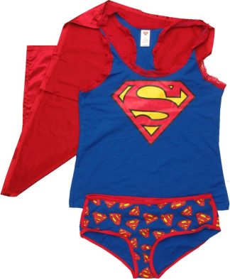 Superman Caped Tank and Briefs Junior Pajama Set