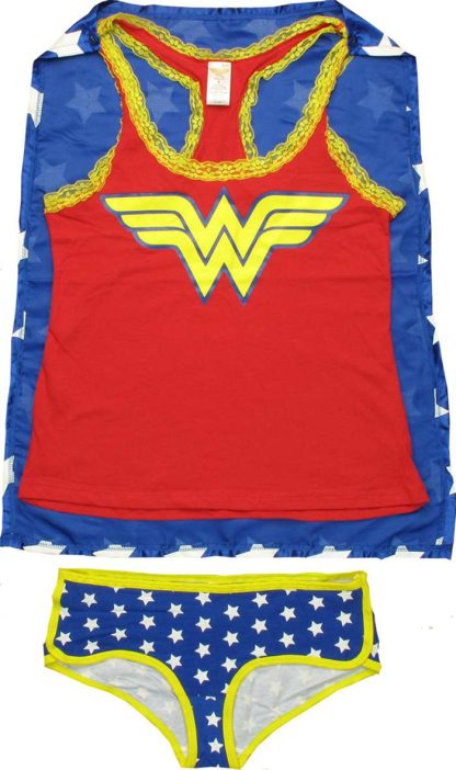 Wonder Woman Caped Tank and Briefs Junior Pajama Set - Image 2