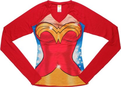 Wonder Woman Suit Long Sleeve Junior Pajama Set - Image 2