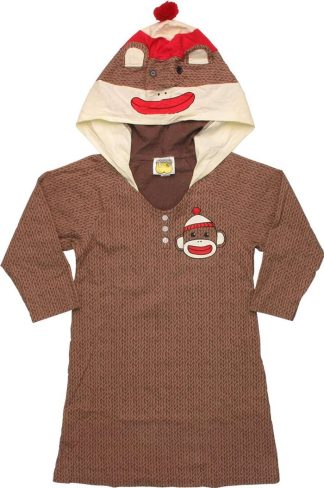 Sock Monkey Hooded Junior Nightshirt