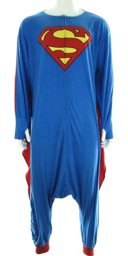 Superman Costume with Attached Cape Pajamas - Image 2