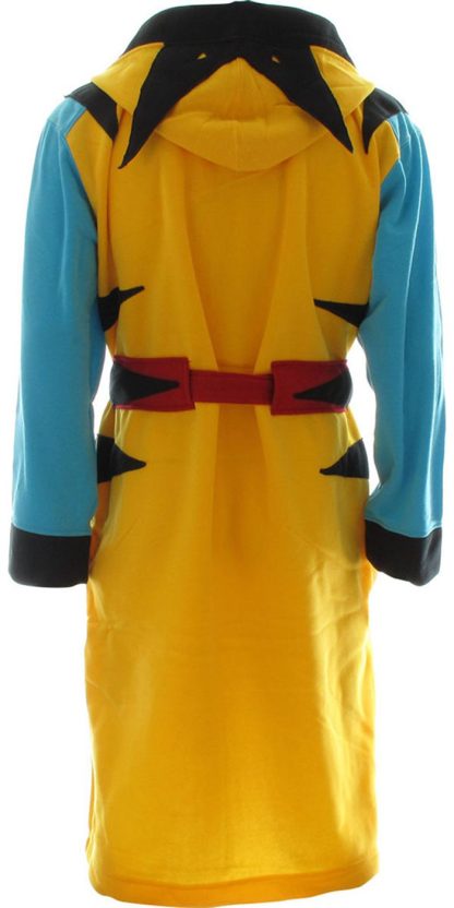 X Men Wolverine Yellow Costume Hooded Fleece Robe - Image 3