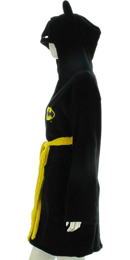 Batman Batgirl Hooded Mask Fleece Juniors Robe - Image 3