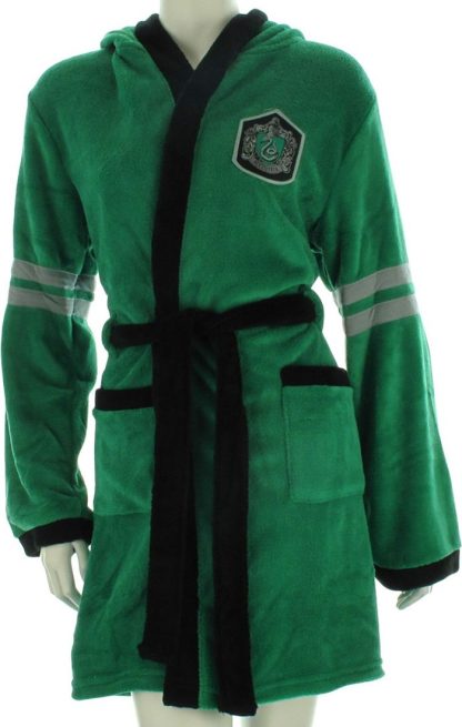 Harry Potter Slytherin Patch Fleece Juniors Robe - Image 3