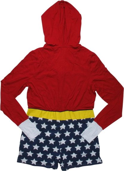 Wonder Woman Hooded Long Sleeve Junior Romper - Image 2