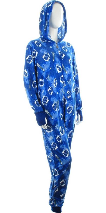 Doctor Who Tardis Galaxy Hooded Union Suit - Image 2