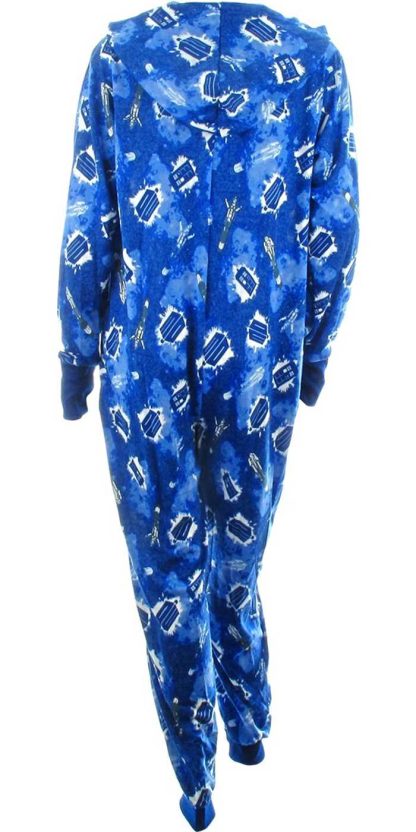 Doctor Who Tardis Galaxy Hooded Union Suit - Image 4