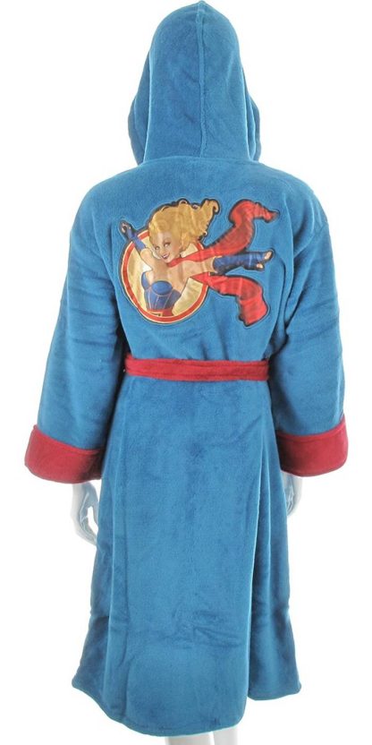 Supergirl Bombshell Ladies Fleece Robe - Image 3