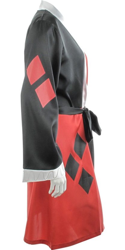 Harley Quinn White Collar Satin Junior Robe - Image 2