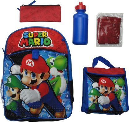 Super Mario Characters 5 Piece Backpack Set - Image 2