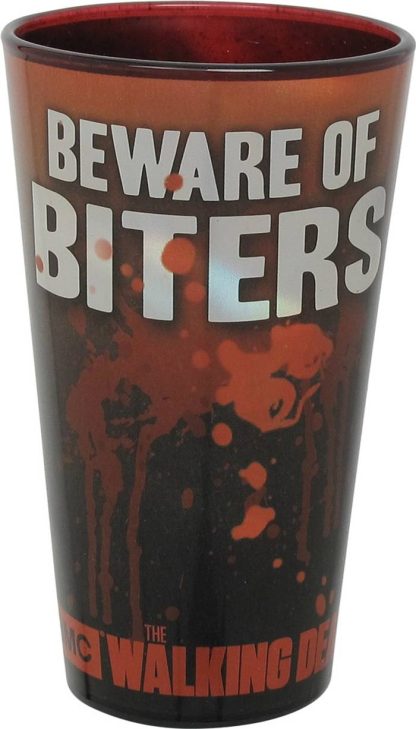 Walking Dead Beware of Biters Pint Glass - Image 2