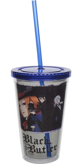 Black Butler Characters Charcoal Clear Travel Cup
