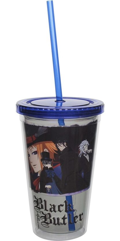 Black Butler Characters Charcoal Clear Travel Cup