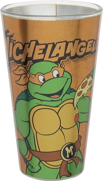 Ninja Turtles Mike and Leo Foil Pint Glass Set - Image 2
