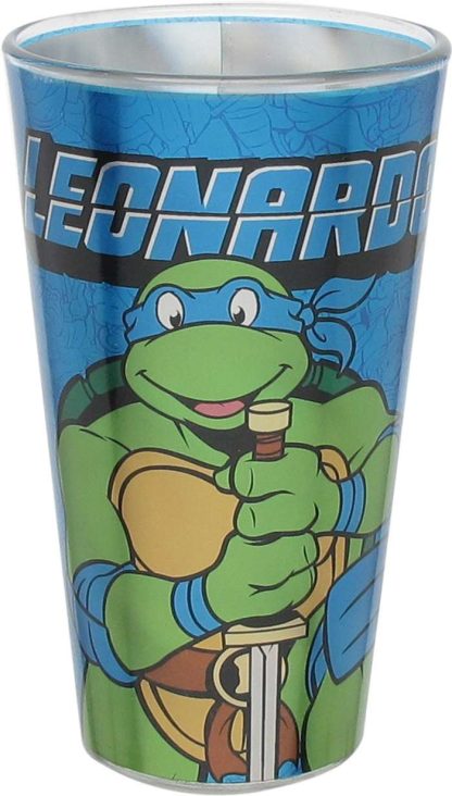 Ninja Turtles Mike and Leo Foil Pint Glass Set - Image 3