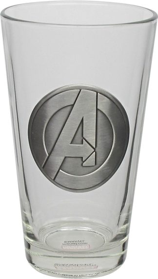 Avengers Metal Medallion Logo Pint Glass