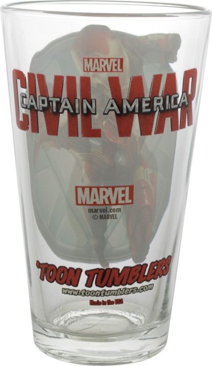 Captain America Civil War Iron Man TT Pint Glass - Image 2