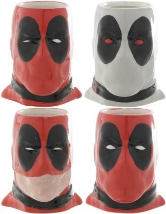 Deadpool Heads 4 Sculpted Mug Set