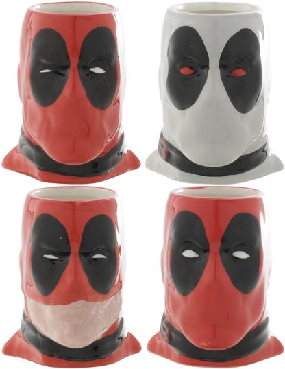 Deadpool Heads 4 Sculpted Mug Set